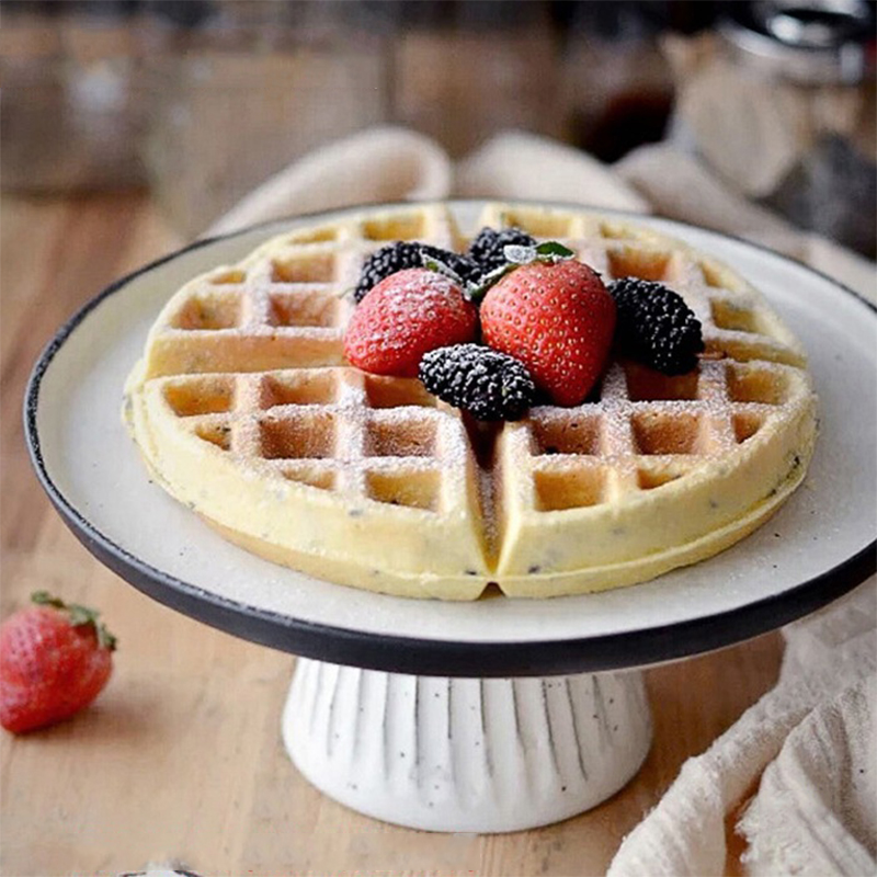 Electric Griddle Pancake - 220V フリップワッフルメーカー ラウンドパンケーキメーカー 回転式ワッフルアイロン プラグイン朝食マシン 電気グリドル