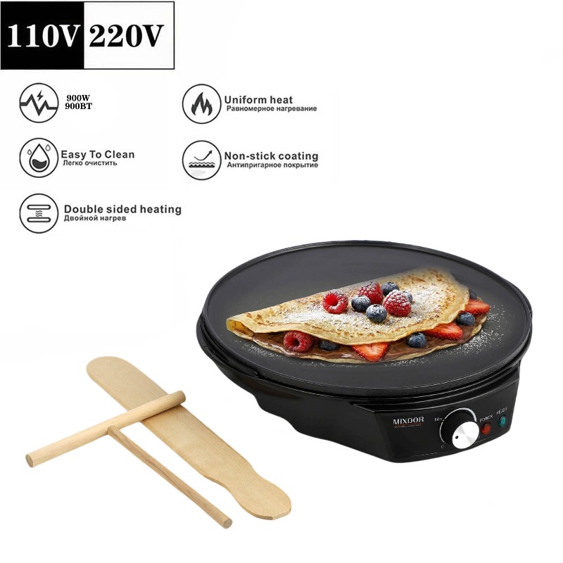 Electric Griddle Pancake - 110V電気クレープパン、パンケーキグリドル、春巻きメーカー、ステーキ、卵焼き、パンケーキメーカー