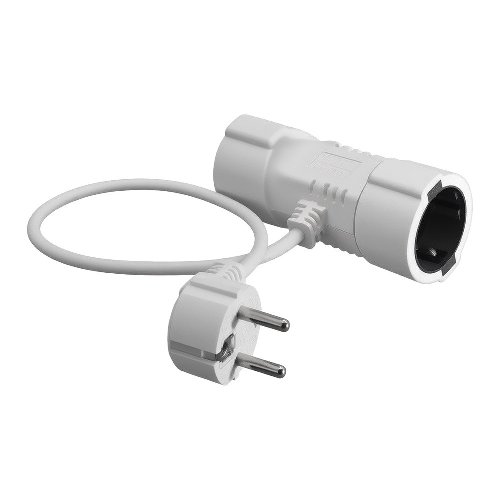 Kitchen Appliances Outlet - 省スペース設計のダブルウォールアダプター。最大負荷3500W、定格16A 250V。キッチン家電用、タッチ保護機能付き。