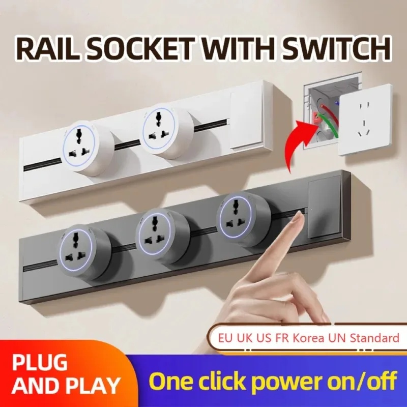 Kitchen Appliances Outlet - 電源レールソケット キッチン拡張ソケット 家庭用電化製品 ポップアップ電気プラグアダプター イギリス/アメリカ/ヨーロッパ/国連規格 壁コンセント