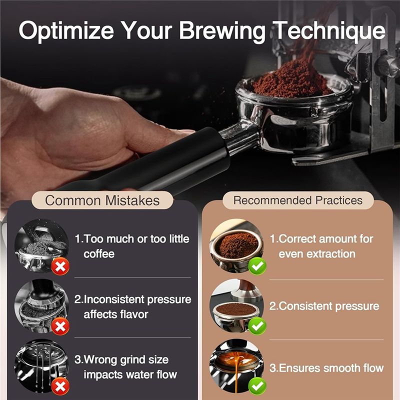 Breville Espresso Barista Express - ABUN 54mm ボトムレス・ポルタフィルター（パックスクリーン付き）、ブレビル・バリスタ・エクスプレス・プロ・エスプレッソマシン用、3つの耳付き、コーヒーハンドル