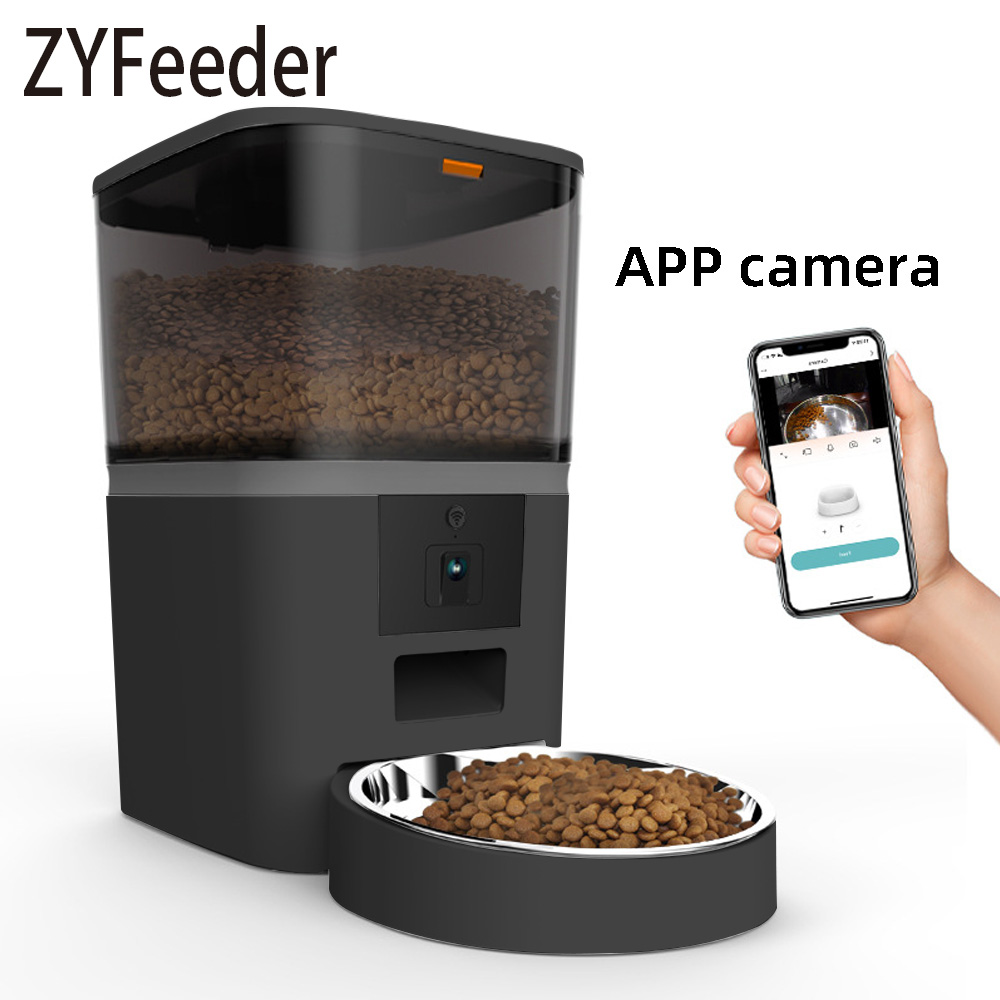 Kitchen Appliances Video - 4L 大容量スマートペットフィーダーカメラ猫自動フードディスペンサータイミング定量アプリリモートフィーダーアクセサリー