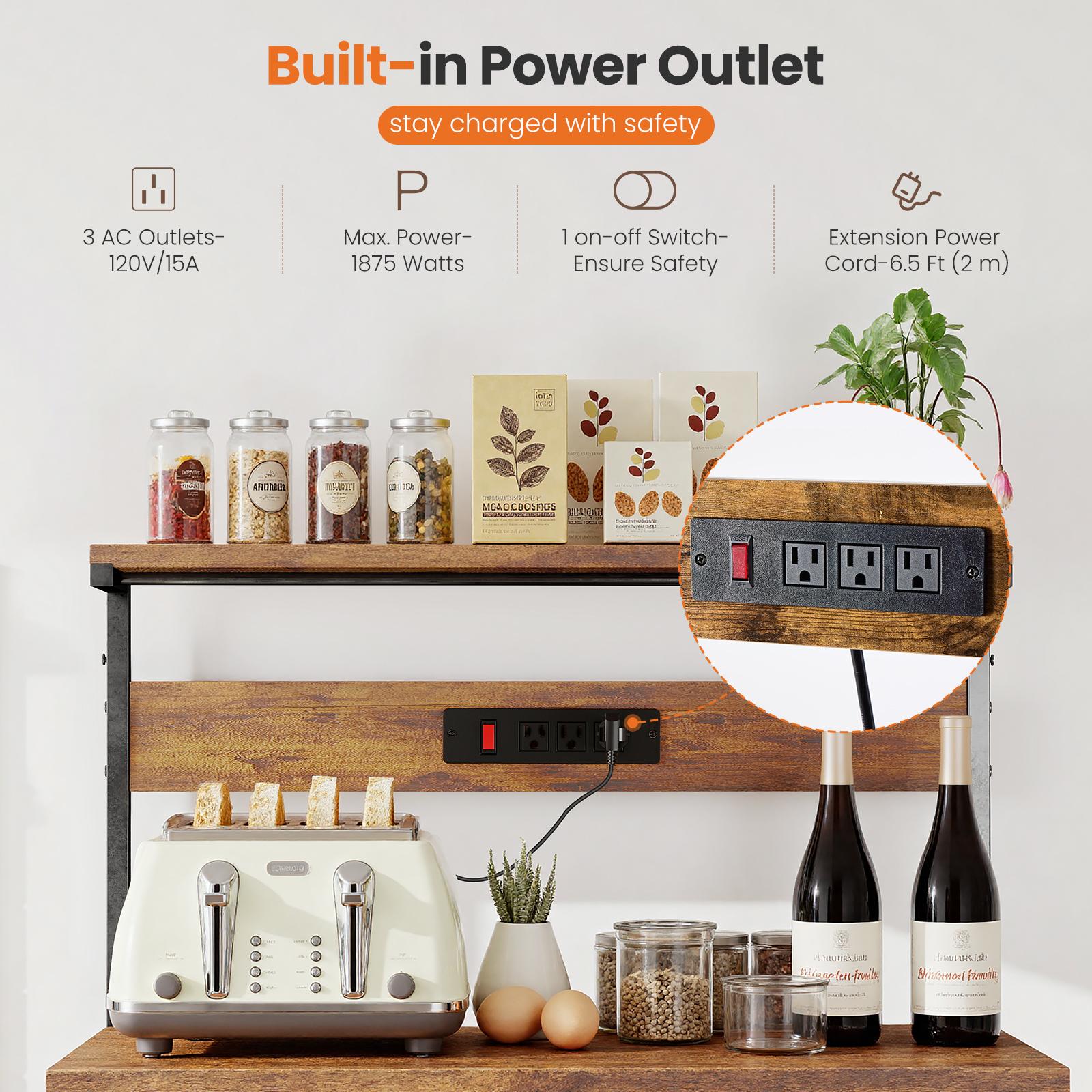 4段式ヘビーデューティーキッチンベーカーズラック、電源コンセ - Kitchen Appliances Outlet のレビューと価格
