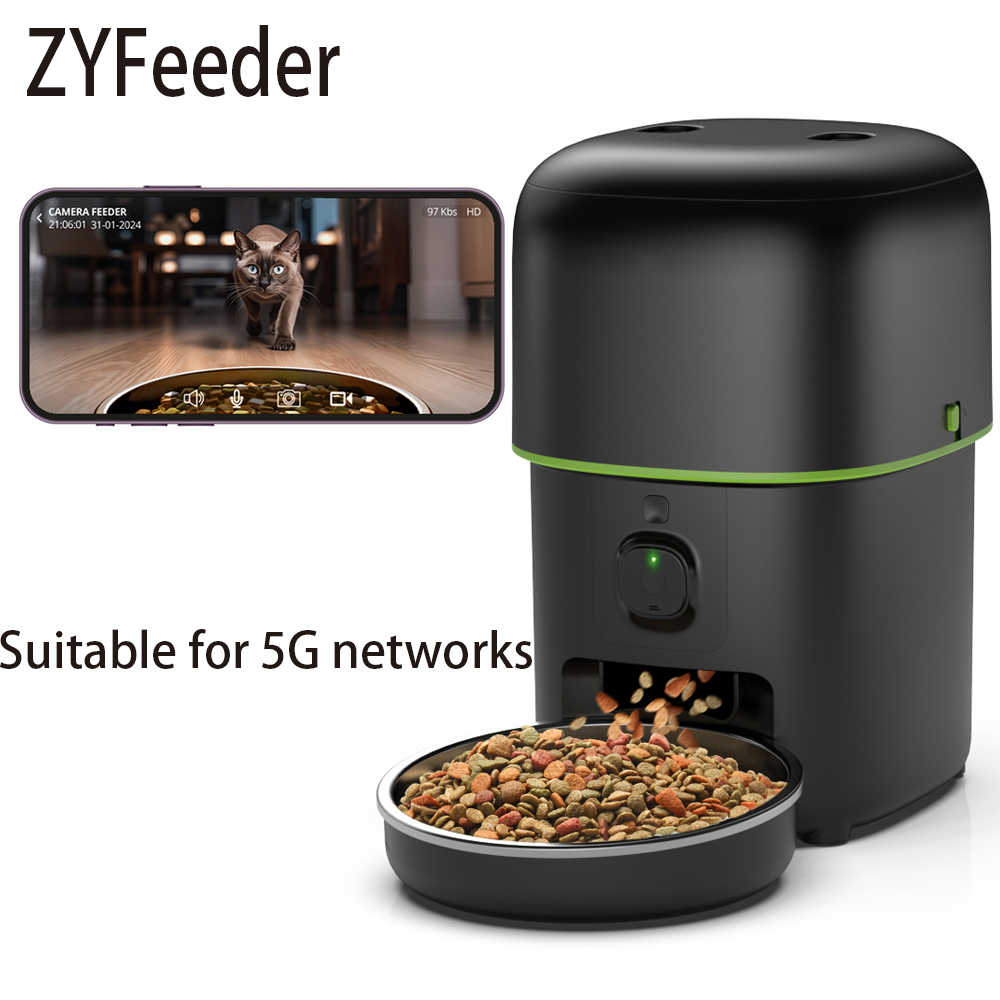 2L 5Gカメラ付きペットフィーダー、自動猫スマートフードデ - Kitchen Appliances Video のレビューと価格