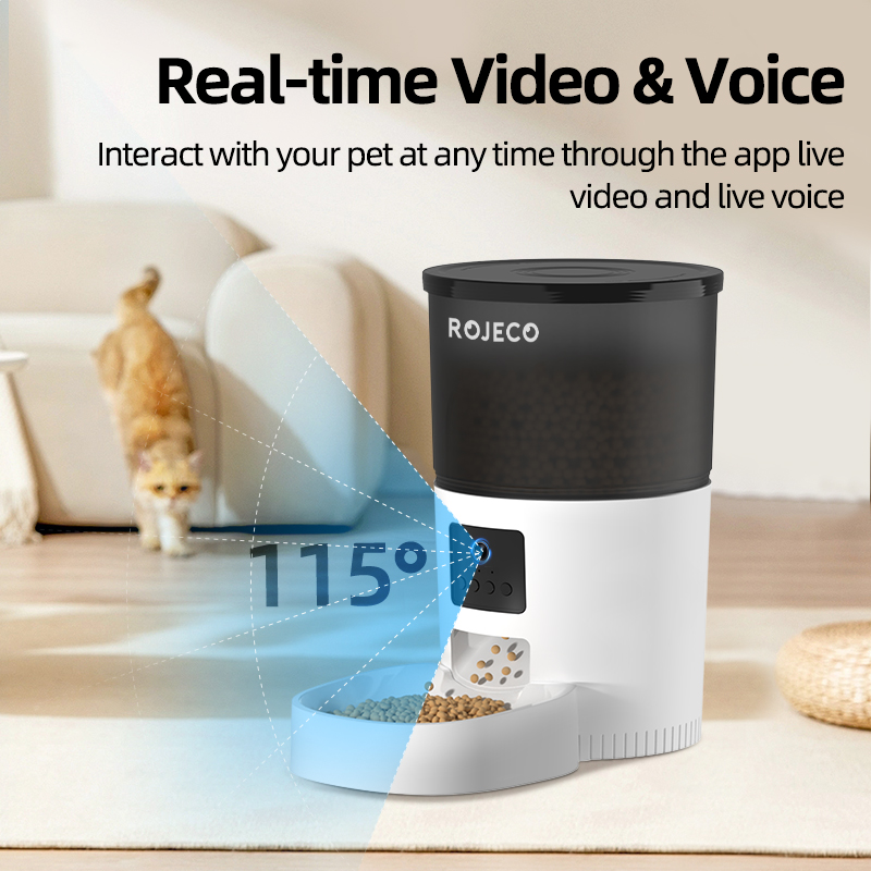 ROJECO 自動猫フィーダーカメラビデオキャットフードディ - Kitchen Appliances Video のレビューと価格