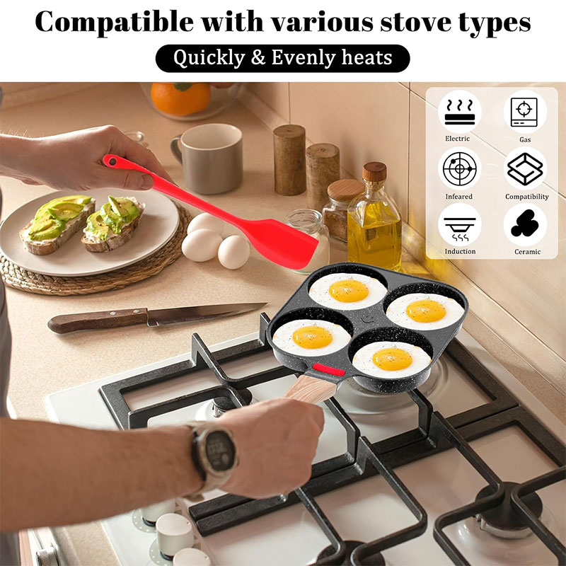 深型卵焼きフライパン 蓋付き 4カップ ノンスティック グラ - Electric Griddle Pancake のレビューと価格