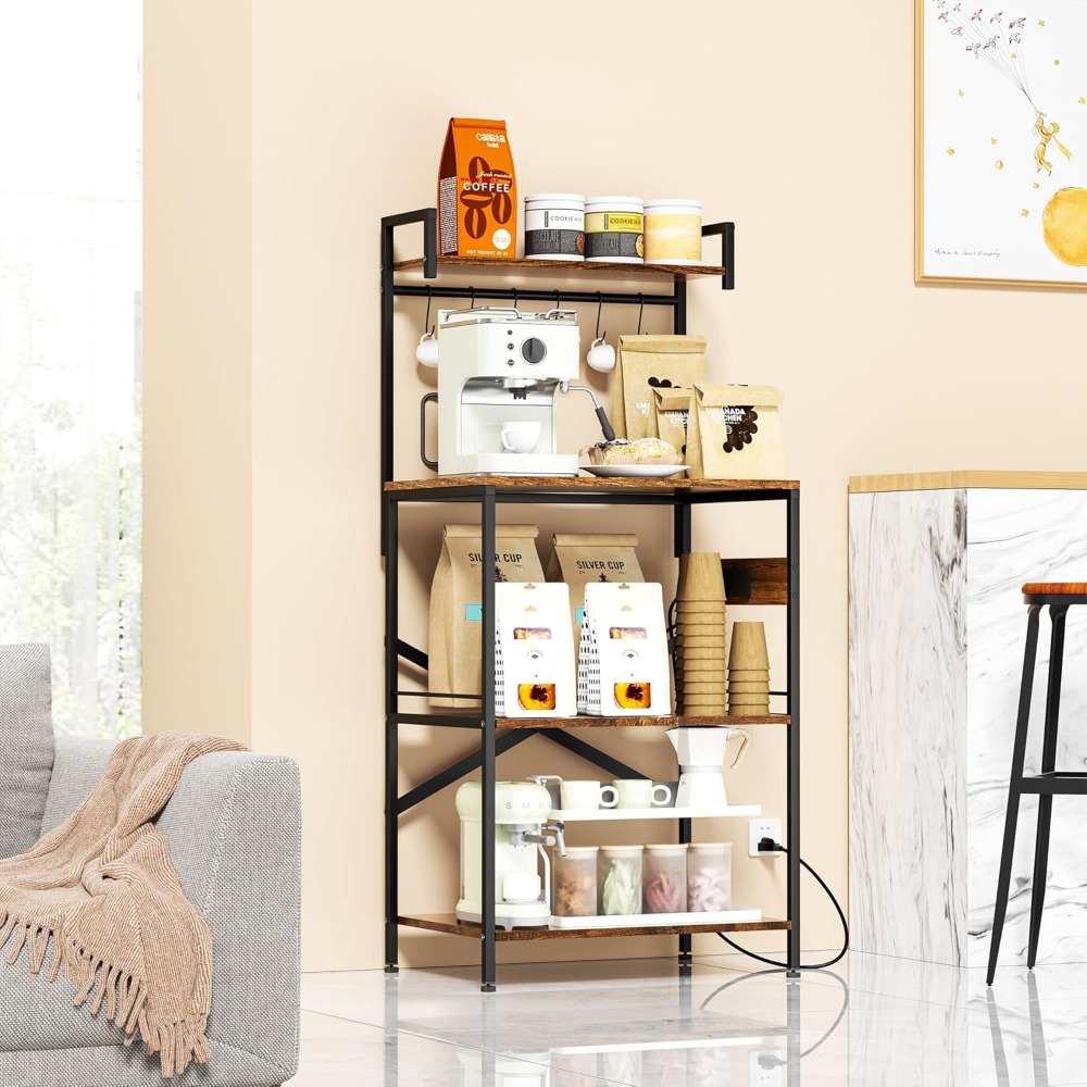 6つのフック、キッチン家電オーガナイザー、コンセント付きベー - Kitchen Appliances Outlet のレビューと価格