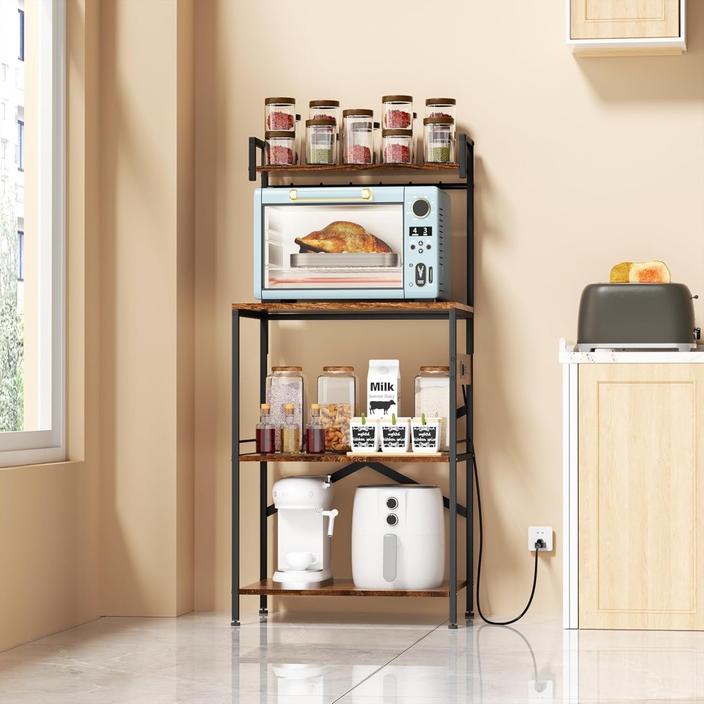6つのフック、キッチン家電オーガナイザー、コンセント付きベー - Kitchen Appliances Outlet のレビューと価格