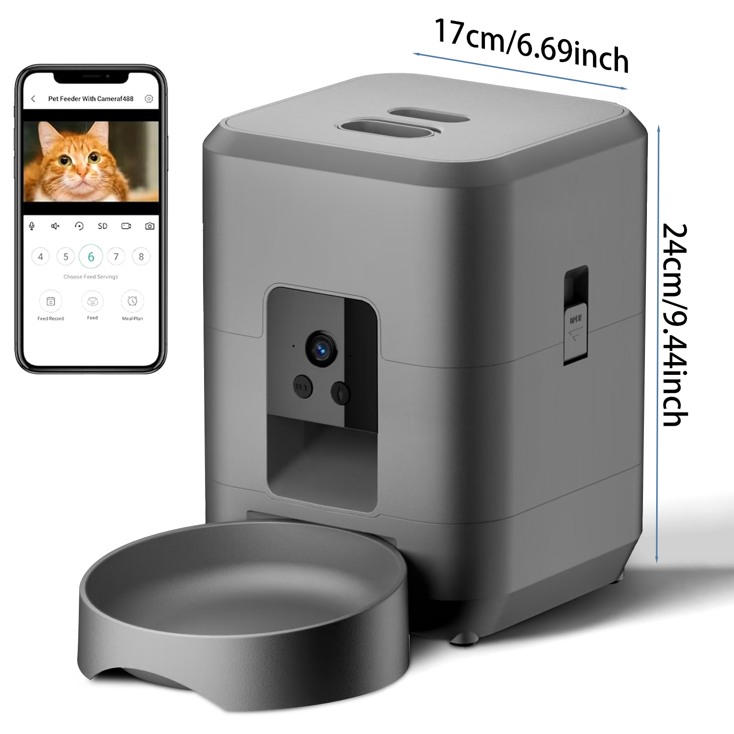 2L自動ペットフィーダー 猫用スマートペットフィーダー Wi - Kitchen Appliances Video のレビューと価格