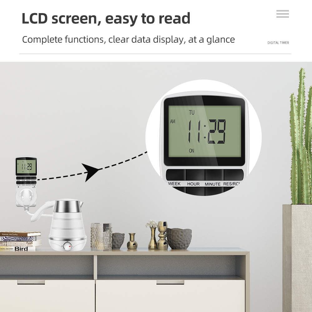 電子デジタルタイマースイッチ EU プログラム可能な電子タイ - Kitchen Appliances Outlet のレビューと価格